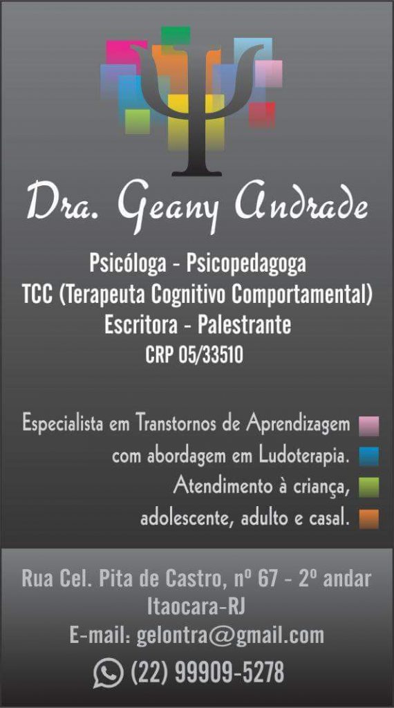 Informações sobre a Dra Geany Andrade