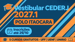 Divulgação do Vestibular Cederj 2027.1